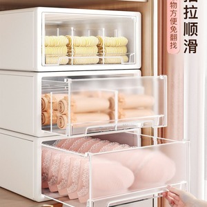Clothing Organizer <b>Drawer</b> <b>Storage</b> <b>Box</b> Rectangle Standing Type For Underwear Socks Home Wardrobe Divider Dormitory Desktop Use - Product Image 3