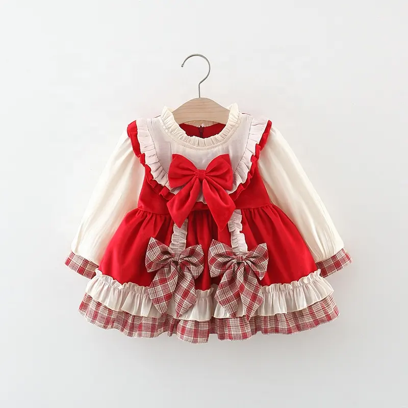 Autumn Boutique Clothes Girl Kids Long Sleeve Party Spanish Children Baby Lolita Dress