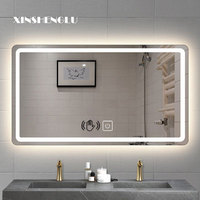 Cermin LED Pintar DC12V 5A 60W dengan Sensor Sentuh Manual dan Sakelar Pemindaian, Jangkauan Sensor 50CM-120CM, Bersertifikasi CE/ROSH