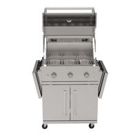 Grille de barbecue de rôtisserie d'approvisionnement d'usine avec la cuisinière latérale pour la cuisine d'arrière-cour