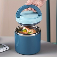 AHLE1091/Verdickter Edelstahl Isolierter Lunchbox-Deckel Tragbarer Lebensmittelbehälter für Erwachsene - Wellenpunkt-Modell Kapazitätsform