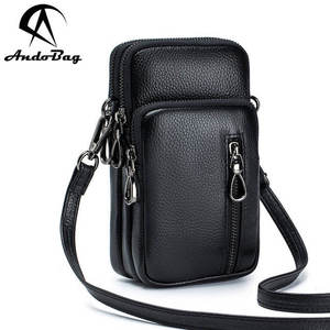 กระเป๋าสะพายข้าง AndoBag รุ่นเล็กสำหรับผู้หญิง แฟชั่นกระเป๋าใส่โทรศัพท์มือถือ ความจุมาก หนังวัวแท้ รุ่น 6535 - Product Image 1
