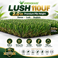 Gazon artificiel Lush 110UF à haute perméabilité, directement de l'usine, 110 oz, pour les pelouses résidentielles de Floride