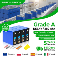 Cellule de batterie prismatique LiFePO4 de qualité A 3,2 V 100 Ah 200 Ah 280 Ah en stock UE pour stockage d'énergie domestique (ESS)