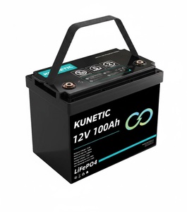 แบตเตอรี่ลิเธียมไอรอนฟอสเฟต KUNETIC LFP12100P 12.8V 100Ah สำหรับรถตู้ เรือ พลังงานแสงอาทิตย์ แบบ Deep Cycle - Product Image 1