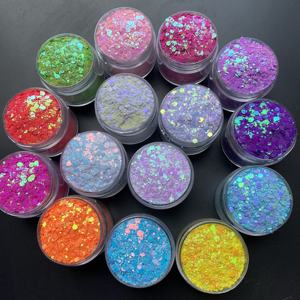 Paillettes Chunky Iridescentes Carrées de 4 oz, Mélange de Paillettes Arc-en-ciel pour le Corps, Vente en Gros - Product Image 2