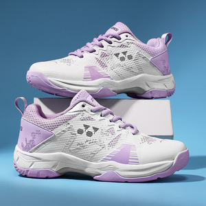 Chaussures de badminton violettes pour hommes et femmes, chaussures de tennis pour jeunes, chaussures de tennis de table, chaussures de course pour entraînement et compétition - Product Image 5