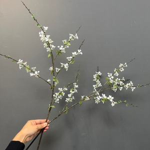 Fleurs artificielles en plastique blanc <span class=keywords><strong>de</strong></span> 85 cm, imitation saule des neiges, pour la décoration intérieure, des hôtels, des mariages et des pots – Vente chaude - Product Image 6