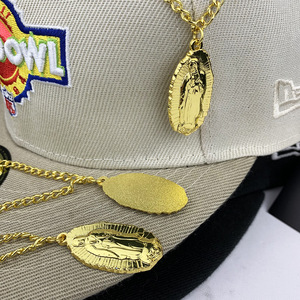 Cadena para Sombrero con Pin Metálico Ovalado de la Virgen María, Accesorio de Golf, Sin Níquel - Product Image 4