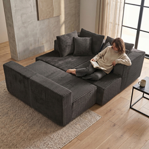 Envío Gratis: Sofá Seccional Modular en Forma de U de 132 Pulgadas sin Estructura, con Doble Chaise Longue, para Sala de Estar de Apartamento, Muebles Modernos - Product Image 3