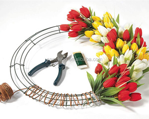 Metal Wreath Frame Ring Round DIY Macrame <strong>Floral</strong> Crafts <strong>Wire</strong> Wreath Form Christmas Decoration Door Craft (White, 12 Inch) - Product Image 4