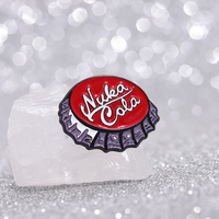 Game Fallout Enamel Pin Red Coke Bottle Cap Lapel Badge Multifunctional Cartoon Metal Brooch for Fans