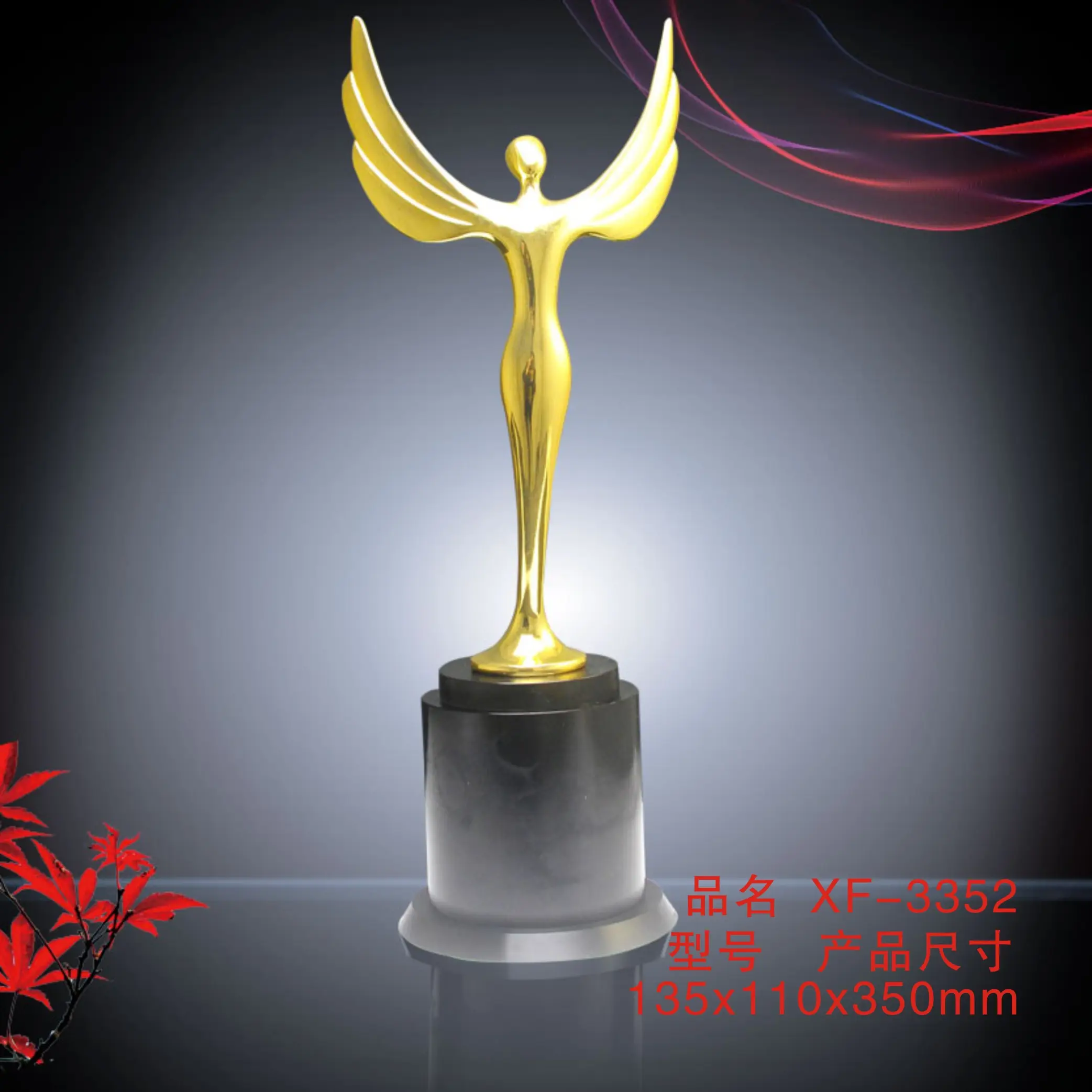 Aangepaste Logo Crystal Plaque Glazen Trofee Eagle Award