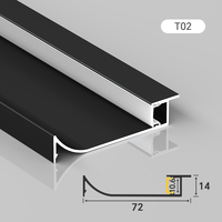 Profilé de plinthe LED moderne en aluminium pour éclairage mural, plinthe à montage en surface