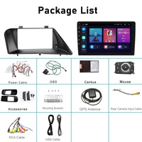 Frame Radio Mobil 9'' 2Din Carplay Android Auto GPS RDS HIFI WIFI BT Dengan Kamera AHD untuk Lexus RX270/RX350 2009-2014