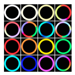 16 colori RGB LED anello di <span class=keywords><strong>luce</strong></span> per la fotografia Video a prezzi accessibili <span class=keywords><strong>e</strong></span> illuminazione colorata per i telefoni cellulari - Product Image 6