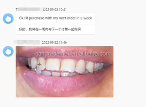 2023 Nuovi Accessori Dentali Multiuso di Alta Qualità, Splendidi e Popolari, Forniture Cinesi Sandra, Gemme Dentali Placcate Oro con Fondo Piatto - Product Image 5