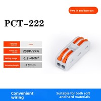 Connecteur de lampe automobile, terminal de câble souple et rigide, type enfichable, répartiteur codé par couleur, connexion rapide, matériau PC, 220V pour