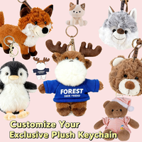 Vente en gros de mini-ours en peluche personnalisés avec logo de marque, t-shirts promotionnels, animaux en peluche doux, porte-clés en peluche