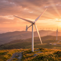 Éoliennes à axe horizontal à aimants permanents de grande taille, à commande électrique, haute efficacité 100 kW