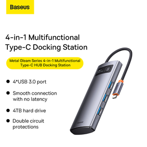 <span class=keywords><strong>Baseus</strong></span>-estación de acoplamiento multifuncional 4 en 1, Adaptador tipo C a <span class=keywords><strong>USB</strong></span> 3,0x4 - Product Image 2
