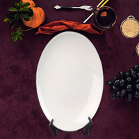 Vente en gros assiettes à sublimation en céramique clair de lune Prosub Classic 6 ''10'' plat en porcelaine blanche écologique imprimé de logo personnalisé