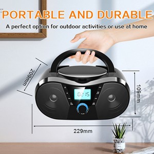 Boombox multifonctionnel d'usine avec lecteur <span class=keywords><strong>CD</strong></span>, alimentation CA/CC et antenne télescopique pour lecture audio intérieure/extérieure - Product Image 5