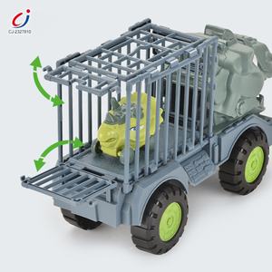 <span class=keywords><strong>Camion</strong></span> de transport de dinosaures en plastique à prix compétitif Chengji, jouets de voiture, <span class=keywords><strong>cage</strong></span> à dinosaures coulissante - Product Image 4