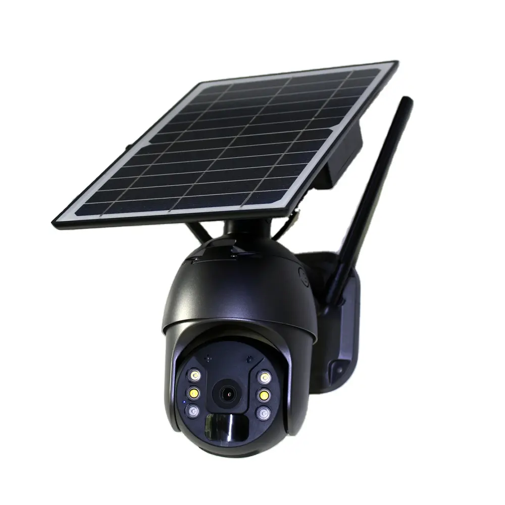 outdoor surveillance cctv wireless ip ptz panel battery powered tuya hd 1080p security wifi 4g gsm solar camera with sim card