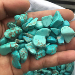Toptan cilalı turkuaz işlenmemiş taş mavi taş eskitme taş yeşil kristal takla taşları reiki - Product Image 3