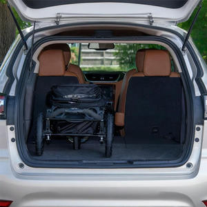 Poussette à trois roues élégante JXB pour la course à pied avec les chiens, poussette pour animaux de compagnie pour chiens de taille moyenne, roue avant pivotante et verrouillable - Product Image 6