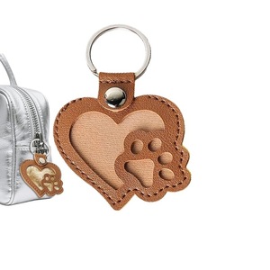 Llavero con clip para guardar pelo de mascotas, de cuero, transfronterizo, con forma de corazón, para pelo de gato y perro, regalo, moneda conmemorativa - Product Image 2
