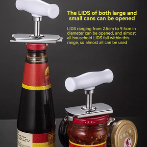 Destapador de latas de acero inoxidable que ahorra esfuerzo, abridor de tapas de vidrio, destapador de botellas, destornillador de tapas. - Product Image 5