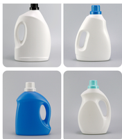 Vente en gros de seaux en plastique HDPE de 1L à 5L pour lessive et adoucissants, avec couvercles, pour les soins personnels et les produits chimiques quotidiens