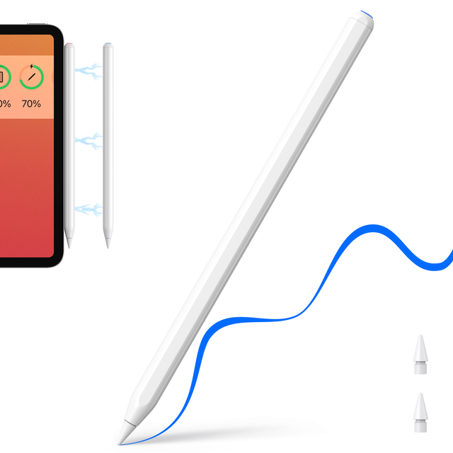 2024 New Arrivals Find My Silky Smooth Experience Aluminum Magnetic Wireless Charging Stylus Pen for Apple Ipad Air Pro