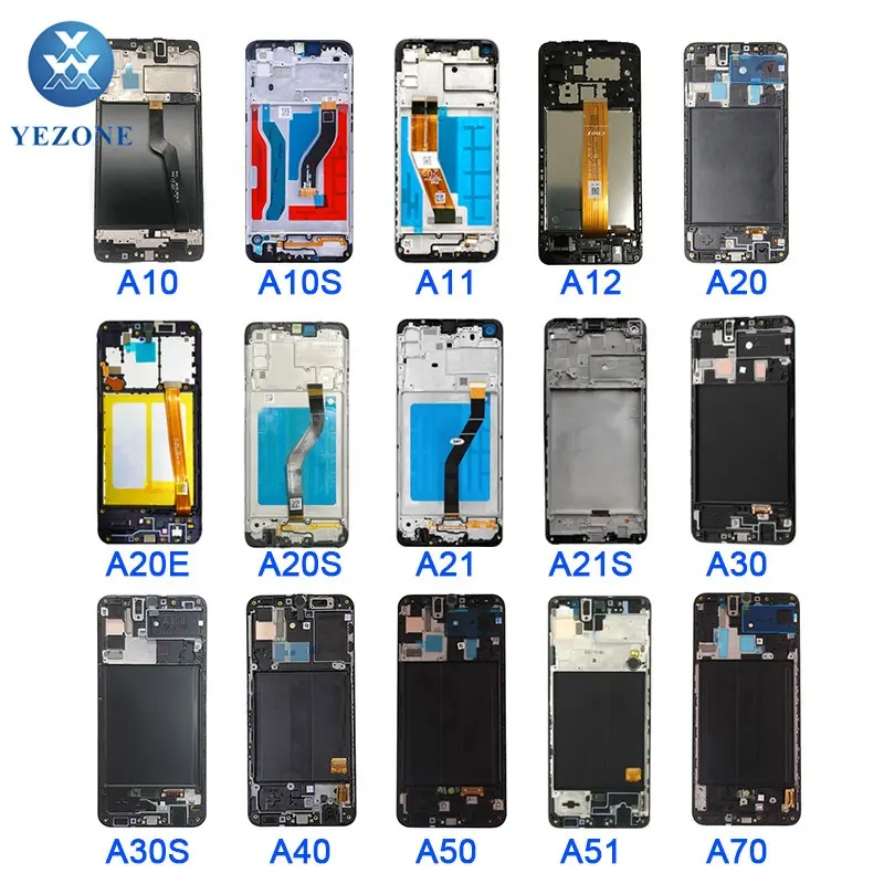 Mobile Phone Lcds For Samsung Galaxy A10S A20S A30S A12 A20 A50S S20 A70 Lcd Pantallas With Frame Display Screen Digitizer