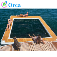 Portable Gonflable Flottant Océan Mer Yacht Piscine Avec Anti Méduse Net Piscinas Bateau Yacht Enceinte Mer Piscine