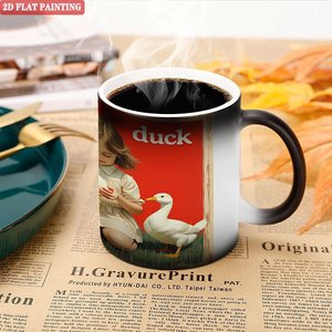 Mug à changement de couleur noir givré 11oz en céramique vierge pour sublimation - Product Image 5