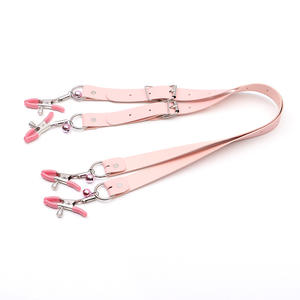 Giocattoli BDSM metallo capezzolo pinze lunga cintura in pelle sesso Bondage ingranaggio Juguetes Sexuales Para Mujeres manetta tipo SM prodotti - Product Image 4