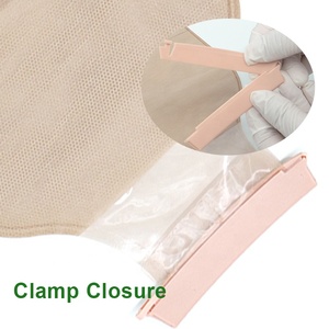 Système de poche de colostomie/ostomie drainable en deux parties, filtre à charbon actif, doublure non tissée/PE, fermeture à pince, tailles 50-70 mm - Product Image 2