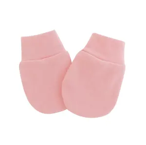 Groothandel Pasgeboren Baby Katoen Plain Soft Anti-Kras Wanten Handschoenen