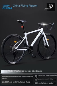 Bicicletta da Corsa Flying Pigeon 700C Aero, 28 Pollici, Asse Passante, Freno a Disco 12*142mm, 27 Velocità, Telaio in Alluminio, Pedali Standard - Product Image 2