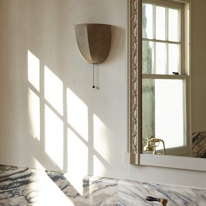 Linen <b>Wall</b> Lamp W18xH16 Depth 12cm Led <b>Light</b> Source E27 Bulb Base <b>Switch</b> Control For Bedroom Living Room - Product Image 1