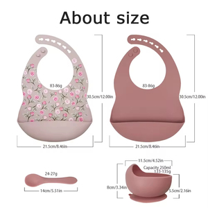 Juego de Platos y Cucharas de Silicona para Bebés, Directo de Fábrica, Kit de Aprendizaje para la Hora de Comer, Kit de Comedor Colorido para Niños Pequeños - Product Image 3