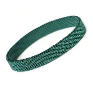 <span class=keywords><strong>Bracelet</strong></span> à ressort en acier inoxydable, bijou fait à la main, <span class=keywords><strong>maille</strong></span> élastique Flexible, extensible, 6mm - Product Image 2