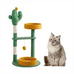 2024 Wholesale New Eco-Friendly Cactus Shape <strong>Cat</strong> <strong>Climbing</strong> Tree Carton Packing <strong>Cat</strong> Scratching Sleeping House <strong>Frame</strong> - Product Image 1