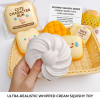 Jouet Squishy Lapin Crémeux à Remontée Lente, Réaliste en Forme de Boulette Vapeur, Anti-Stress, Jouet Sensoriel Fidget, Décoration de Bureau