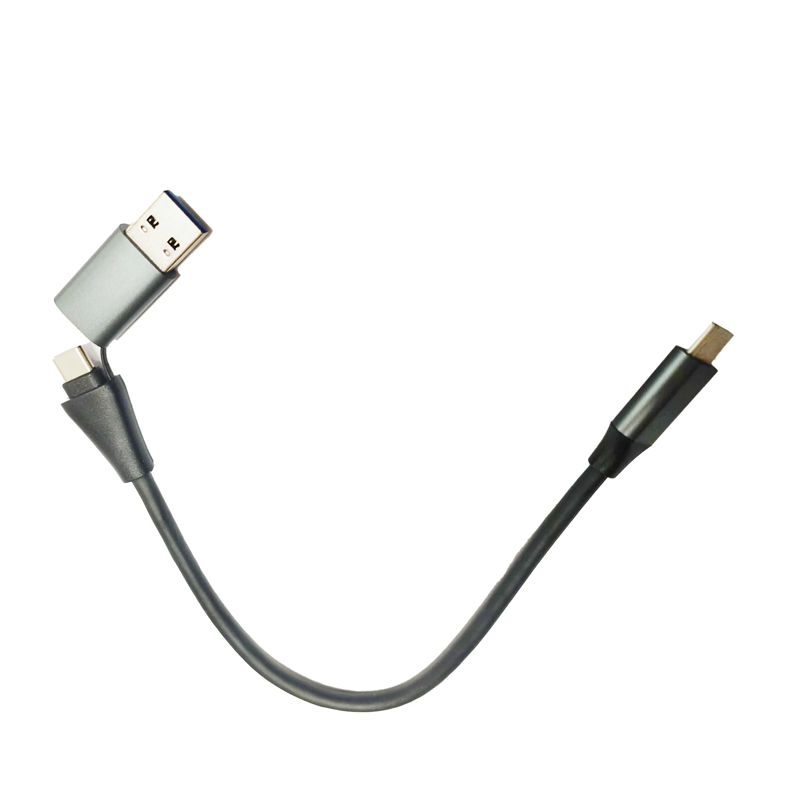 Factory customized USB3.2 C-to-C charging cable  audio and video transmission C-to-A adapter 2-in-1 data cable