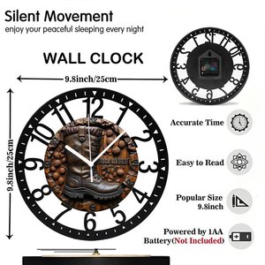 Reloj <span class=keywords><strong>de</strong></span> hierro <span class=keywords><strong>de</strong></span> 25 cm para una banda musical con logotipo <span class=keywords><strong>de</strong></span> la banda y <span class=keywords><strong>fechas</strong></span> <span class=keywords><strong>de</strong></span> gira - Product Image 2
