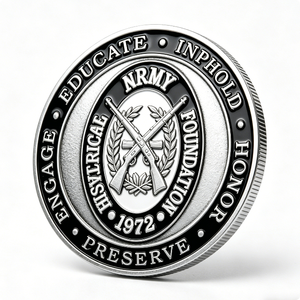 Pièce de monnaie commémorative personnalisée en alliage de zinc avec émail souple, motif fusil croisé, thème musique et amour en relief 3D - Product Image 4
